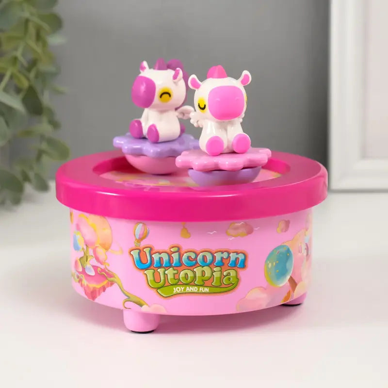 🎶 Unicorn World – Cutiuță Muzicală cu Unicorni Rotativi