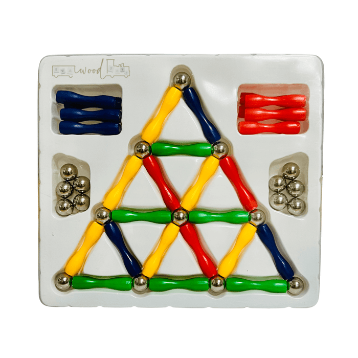 Construcții magnetice 3D – Set educativ STEM 50 piese