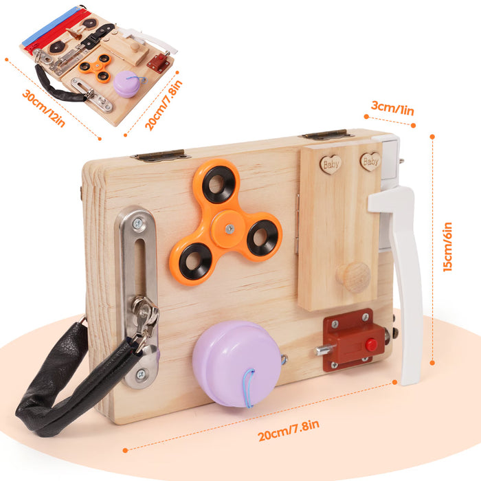 Jucărie Montessori Busy Board – Motricitate și explorare