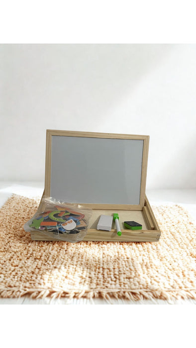 Set Creativ EduFun 2-în-1 – Tablă Magnetică cu Accesorii