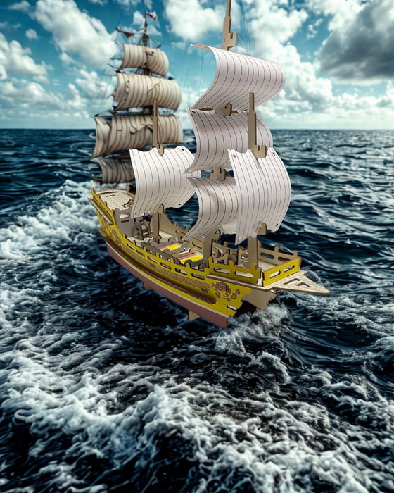 🌊 Puzzle 3D Corabia Negustorilor de Mătase