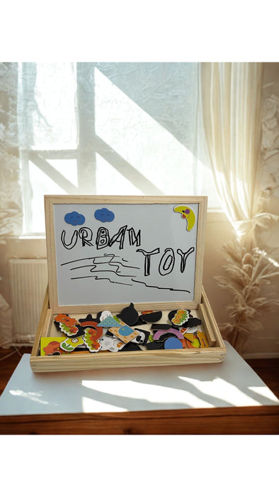 Set Creativ EduFun 2-în-1 – Tablă Magnetică cu Accesorii