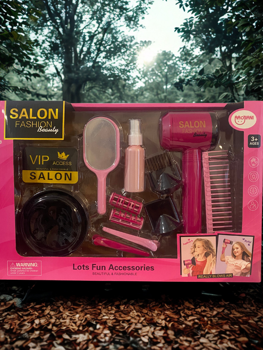 Set Salon de Înfrumusețare pentru Copii – Salon Fashion Beauty cu Uscător, Accesorii Coafură, 3+ ani