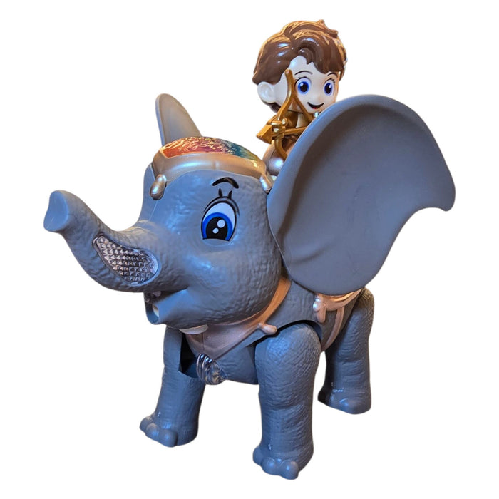 🐘 Elefant Magic cu Călăreț – Jucărie Interactivă cu Lumină, Muzică și Abur Aromaterapie