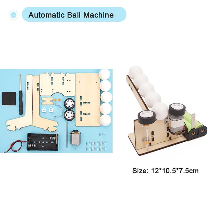 ⚙️ Kit STEM Educațional – Mașină de Lansat Mingea (Pitching Machine)
