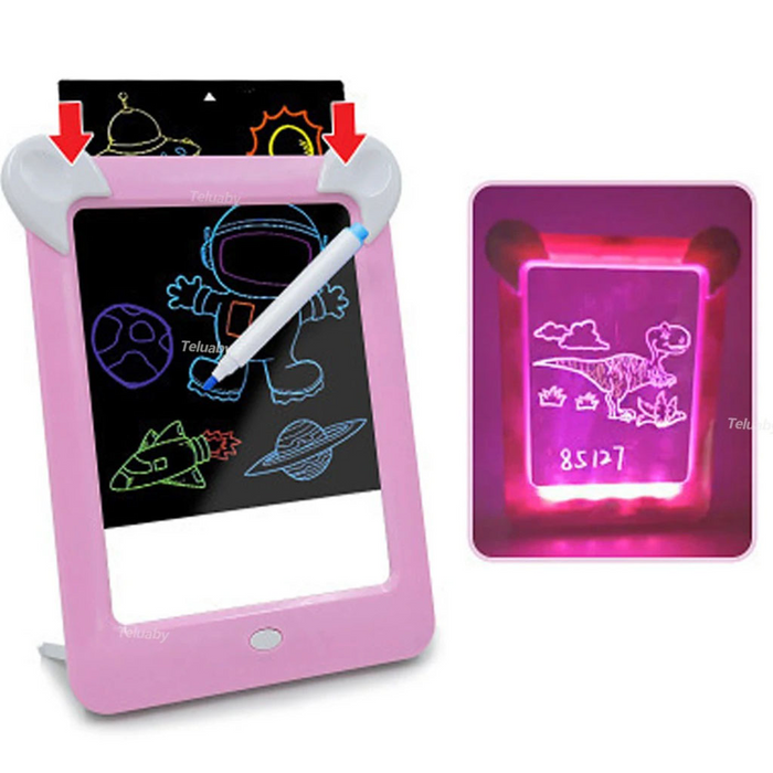 MagicPad Dinosaur Sketchpad – Tablă Interactivă cu Lumină Neon