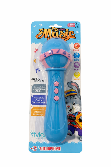 🎤 Microfon Muzical pentru Copii cu Lumini și Sunete – Jucărie Interactivă 18+ luni