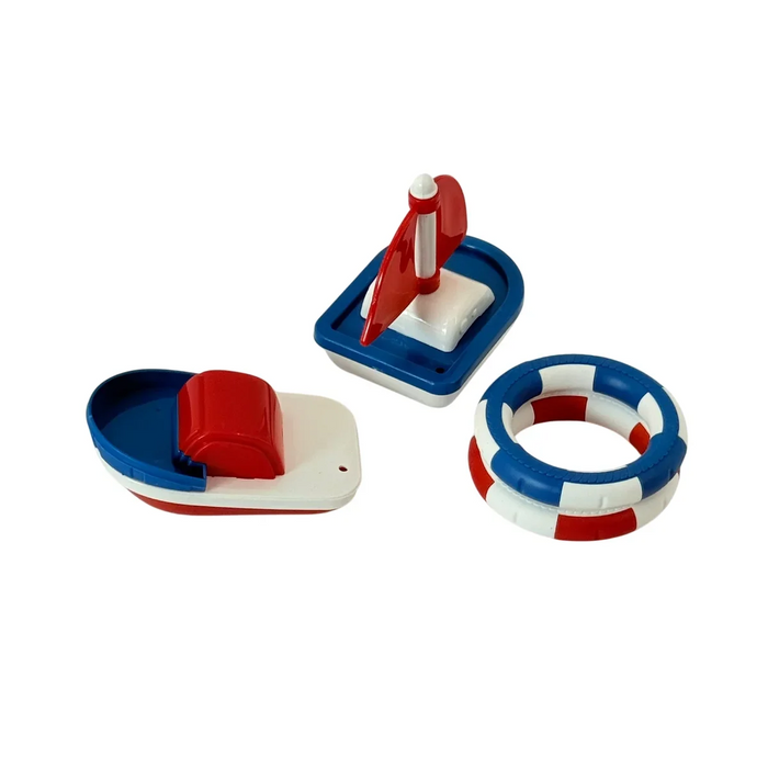 Jucărie de baie pentru copii – set plutitor cu inele și bărci (3+ ani)