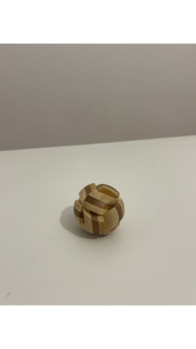 Puzzle Bambus “Mind Ball” – Joc Logic 3D din Lemn Natural
