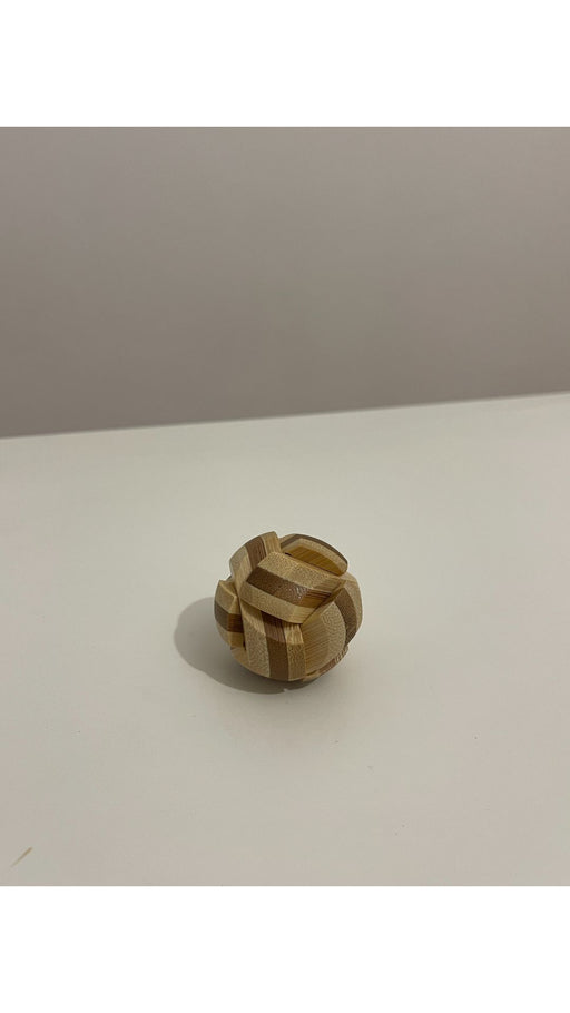 Puzzle Bambus “Mind Ball” – Joc Logic 3D din Lemn Natural