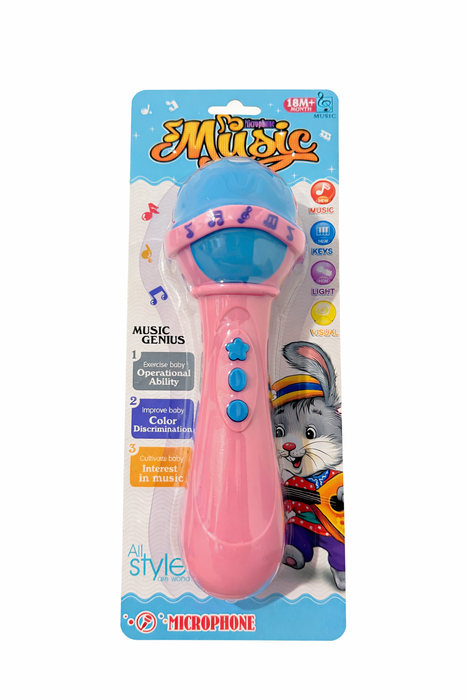 🎤 Microfon Muzical pentru Copii cu Lumini și Sunete – Jucărie Interactivă 18+ luni