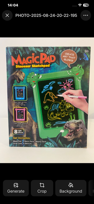 MagicPad Dinosaur Sketchpad – Tablă Interactivă cu Lumină Neon