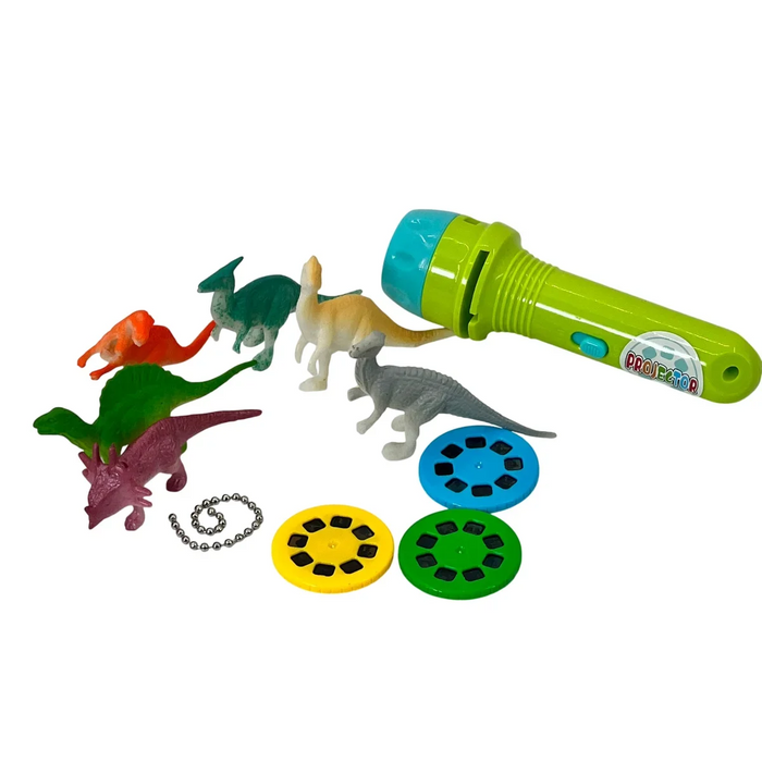Proiector „Dinosaur World” pentru copii – cu figurine și imagini proiectate