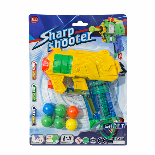 Pistol de jucărie Sharp Shooter cu bile – Distracție activă pentru copii 6+ ani