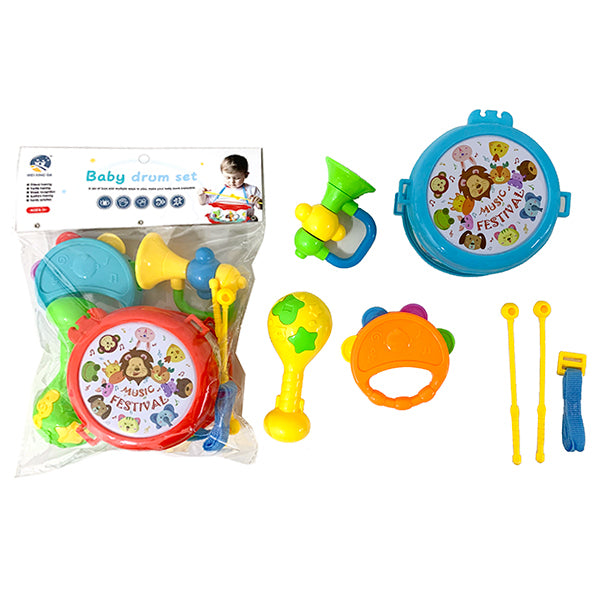 Set Jucării Muzicale pentru Bebeluși Baby Concert – Zornăitoare, Tobă și Jucării Senzoriale 3+ luni