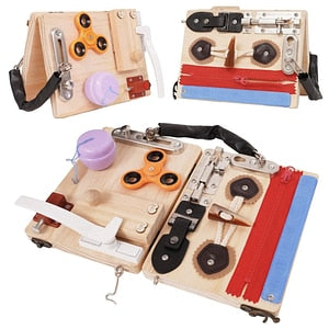 Jucărie Montessori Busy Board – Motricitate și explorare