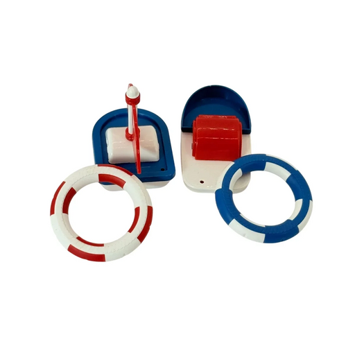 Jucărie de baie pentru copii – set plutitor cu inele și bărci (3+ ani)