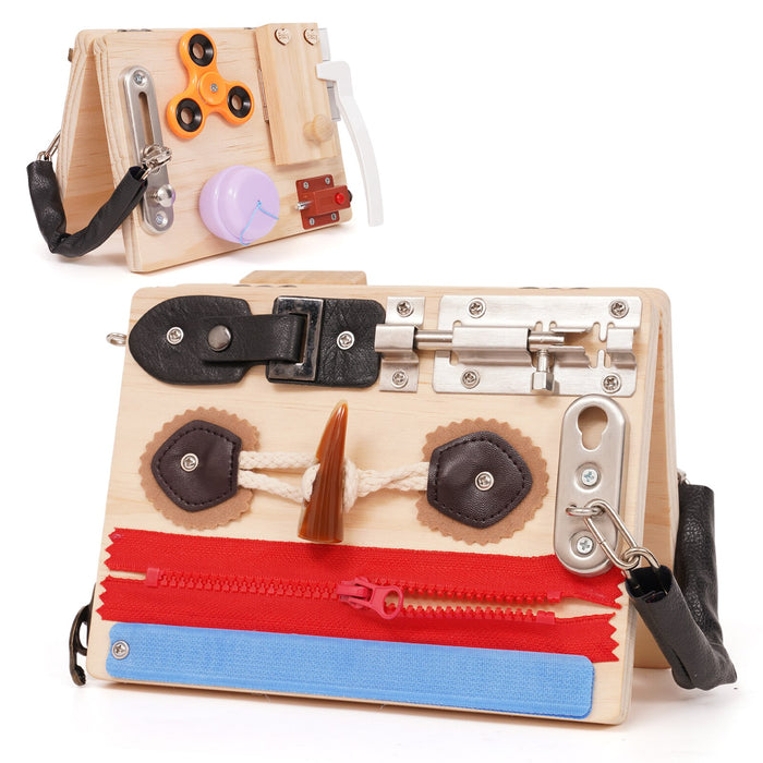 Jucărie Montessori Busy Board – Motricitate și explorare