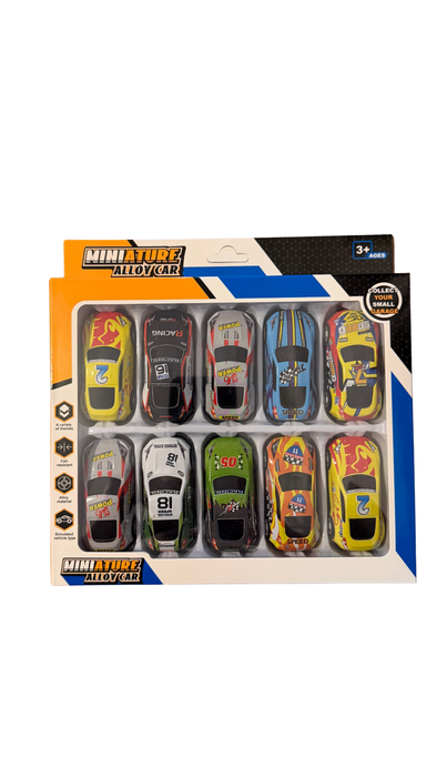 Set 10 Mașinuțe Metalice „Miniature Alloy Car” – Mașini de Curse pentru Copii