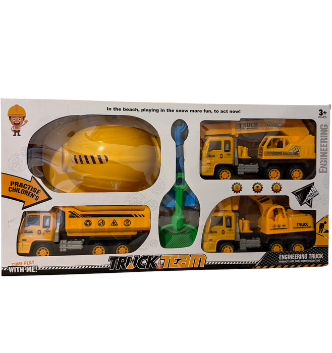 Set de Joacă „Truck Team – Urban Construction” – Utilaje de Construcții pentru Copii