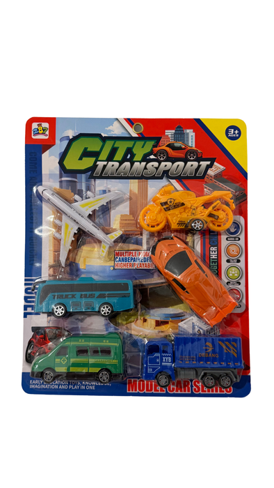 Set Jucării „City Transport” – Vehicule Oraș 🌆🚗✈️