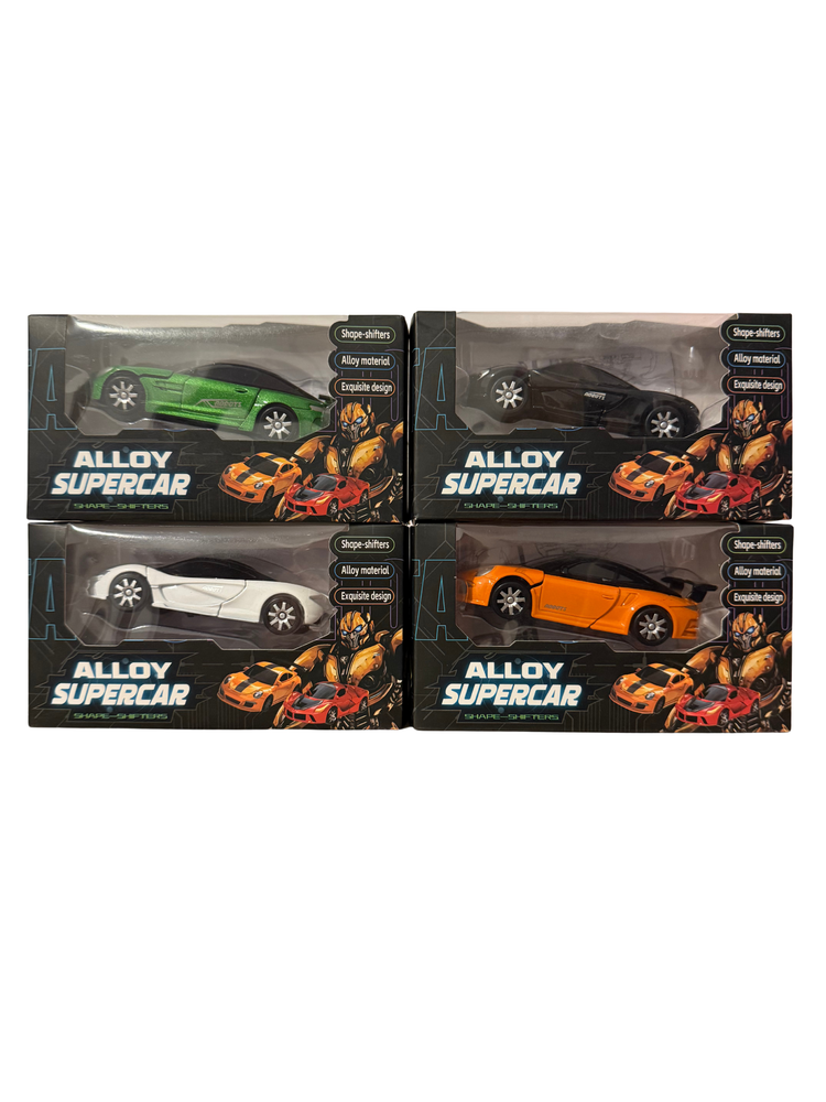 🚗 Jucărie Alloy Supercar – Mașină transformabilă din metal pentru copii