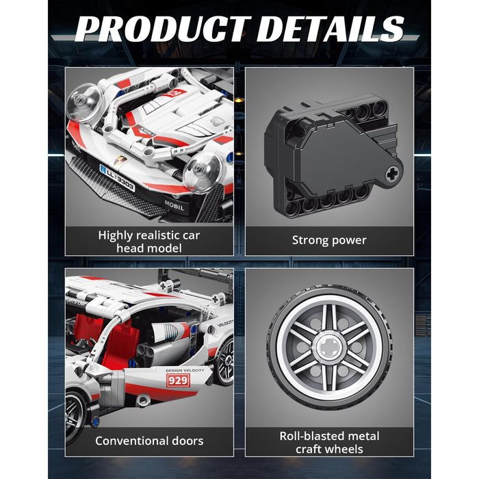 🏎️ Set Construcție Mașină Sport Speed Building Blocks, Scara 1:18 (455 piese)
