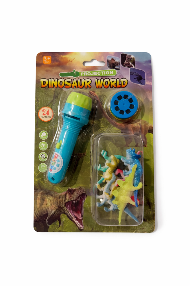 Proiector „Dinosaur World” pentru copii – cu figurine și imagini proiectate
