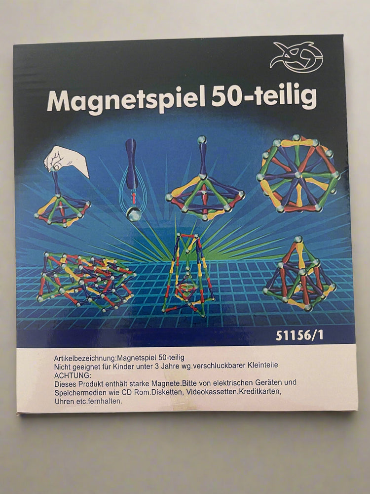 Construcții magnetice 3D – Set educativ STEM 50 piese