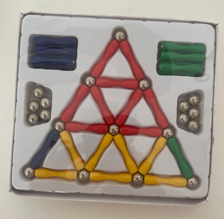Construcții magnetice 3D – Set educativ STEM 50 piese