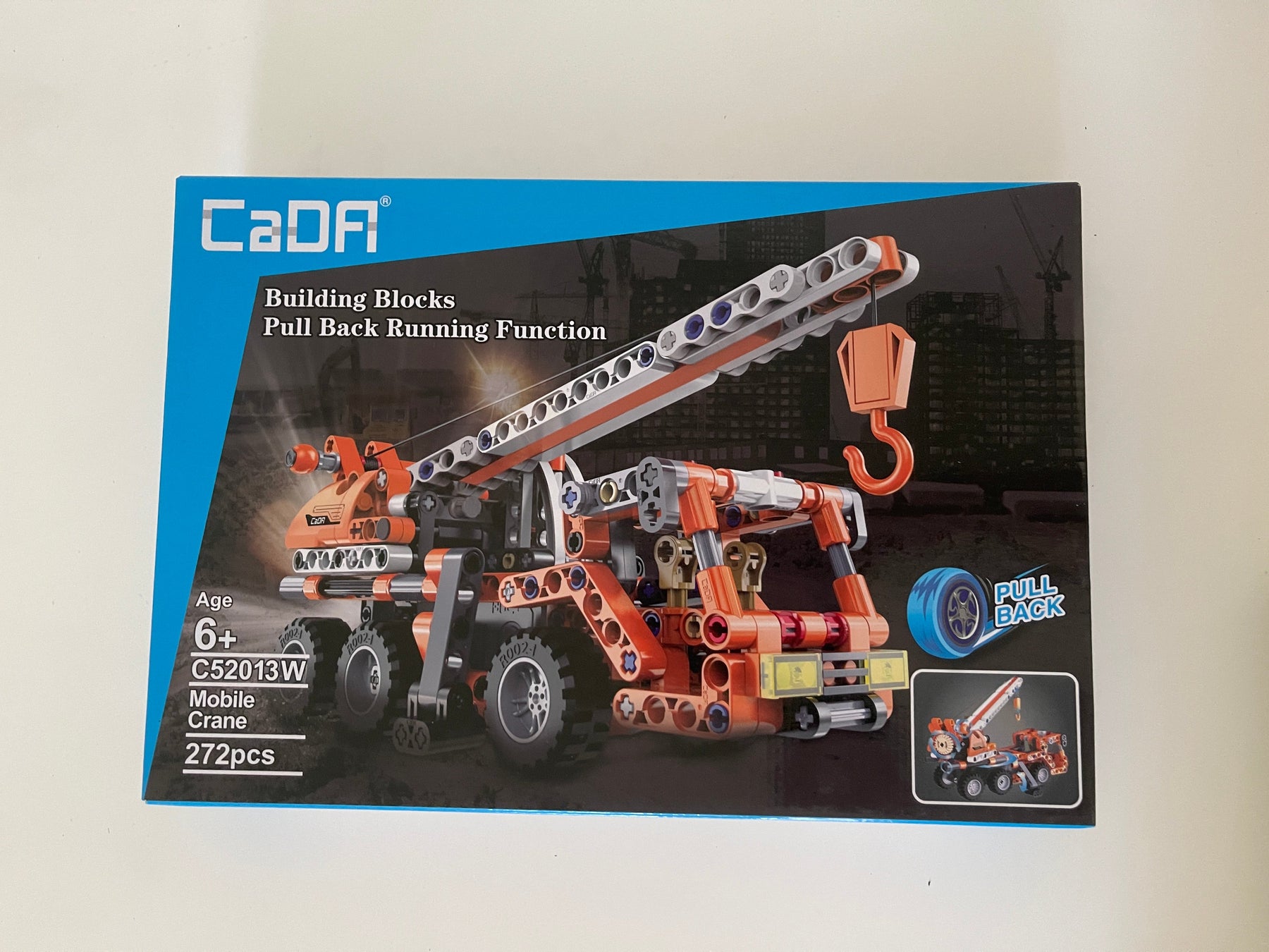 🚧 Macara Mobilă CaDA – 272 piese, funcție Pull-Back 🚧