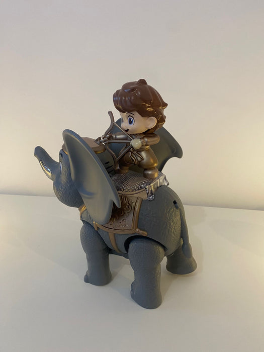 🐘 Elefant Magic cu Călăreț – Jucărie Interactivă cu Lumină, Muzică și Abur Aromaterapie