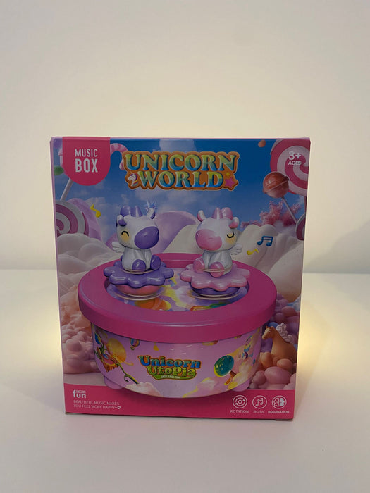 🎶 Unicorn World – Cutiuță Muzicală cu Unicorni Rotativi